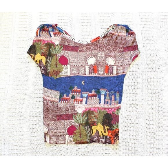 Chufy Reversible Multicolor Mini Dress Scoop neckline Short sleeve Camel Size L? - Picture 9 of 13